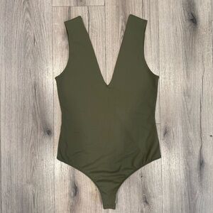 Free People Intimately Keep It Sleek Bodysuit Green Size M